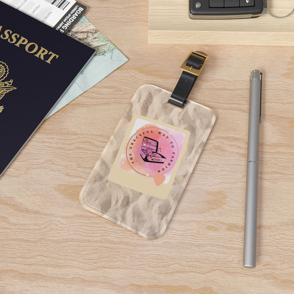 Sandy Logo - Travel Luggage Tag, Personalized Travel Accessory, Cute Luggage Identifier, Vacation Gift, Chic Baggage Tag
