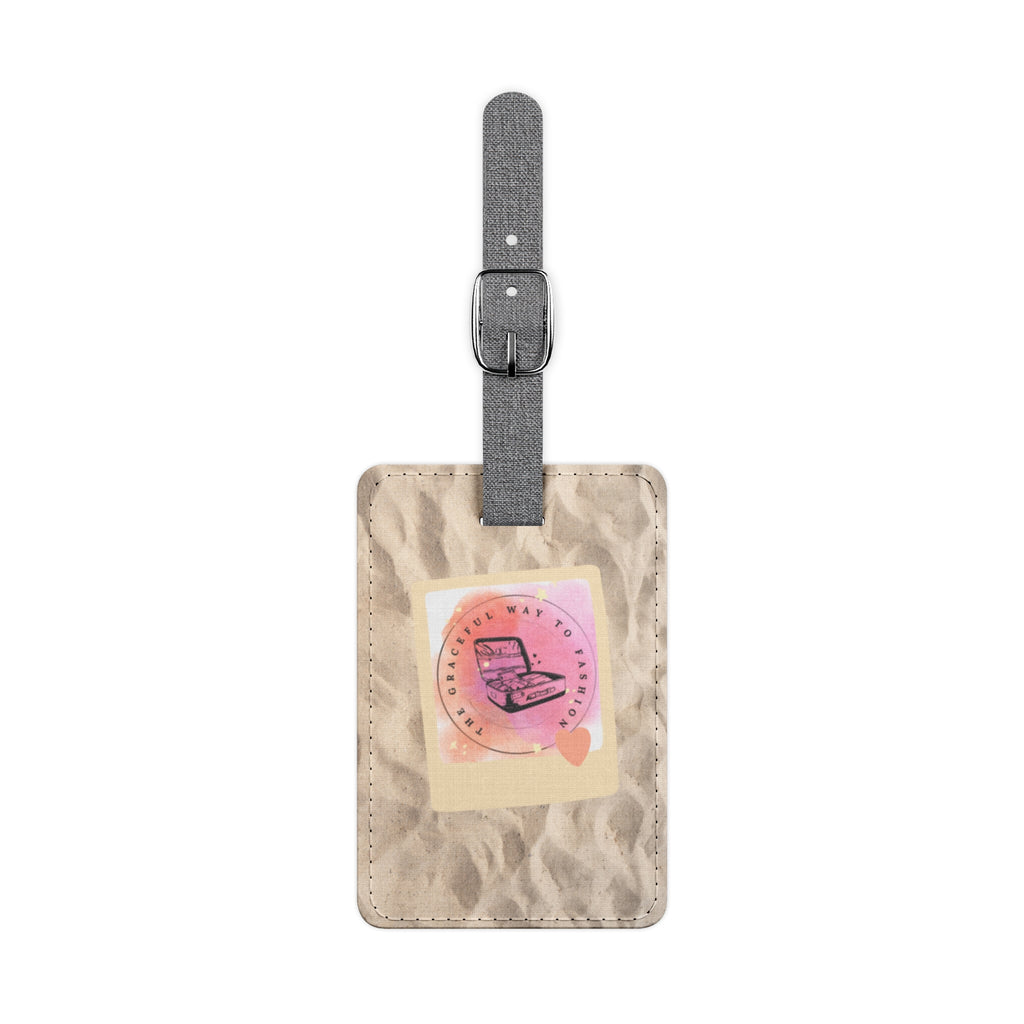 Sandy Logo Saffiano Travel Luggage Tag - Stylish, Personalized, Customizable, Perfect for Travelers, Unique Gift Idea, Vacation Essentials