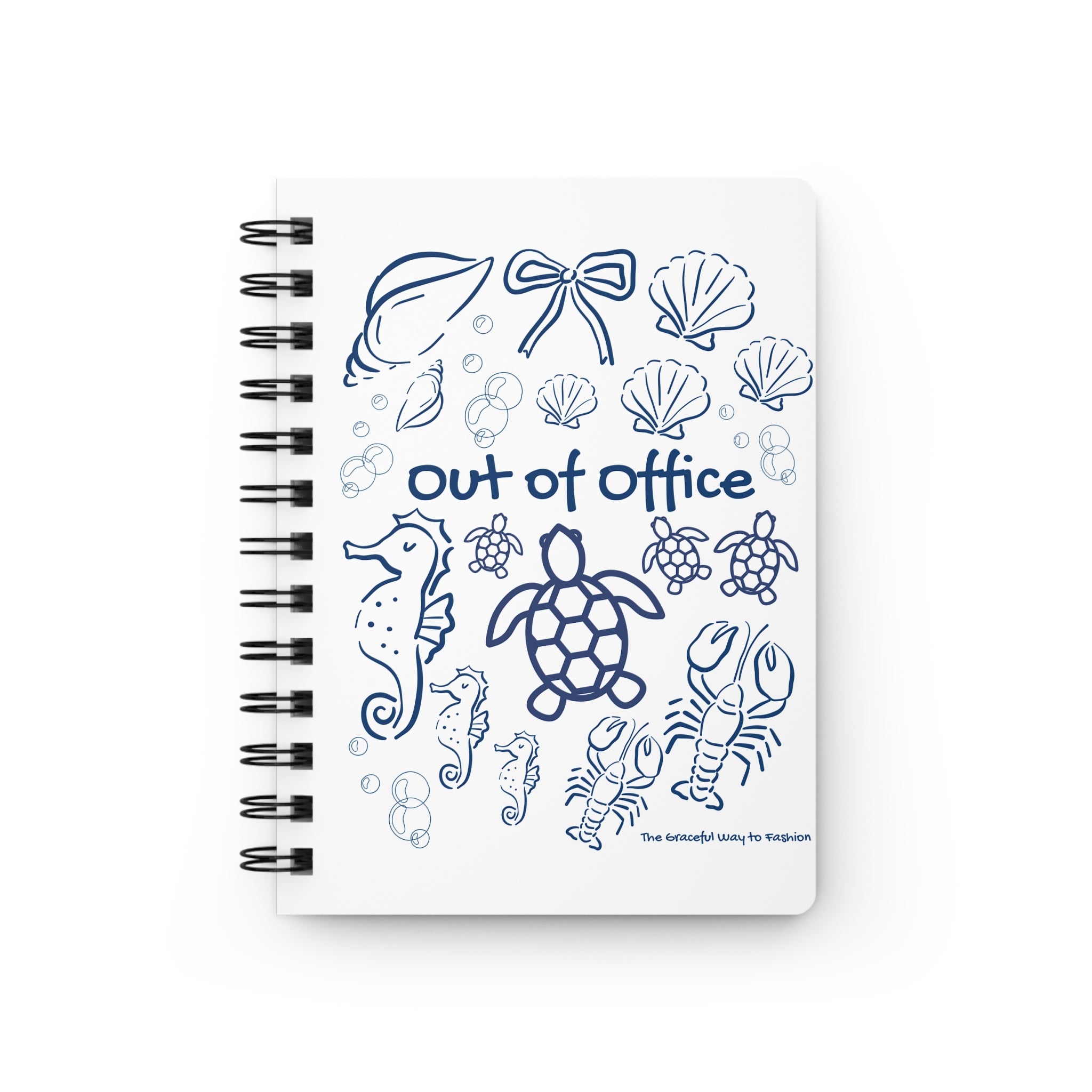 Out of Office - Coastal Vacation Spiral Bound Journal - Perfect for Beach Lovers, Travel Notes, Relaxation Planning, Marine Life Gifts, Summer Inspiration