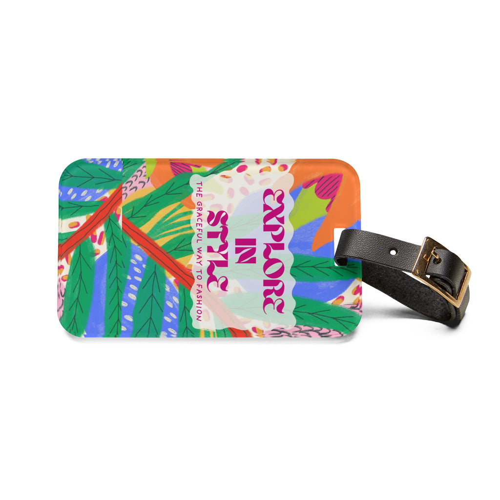 Explore in Style Luggage Tag — Tropical Travel ID Tag