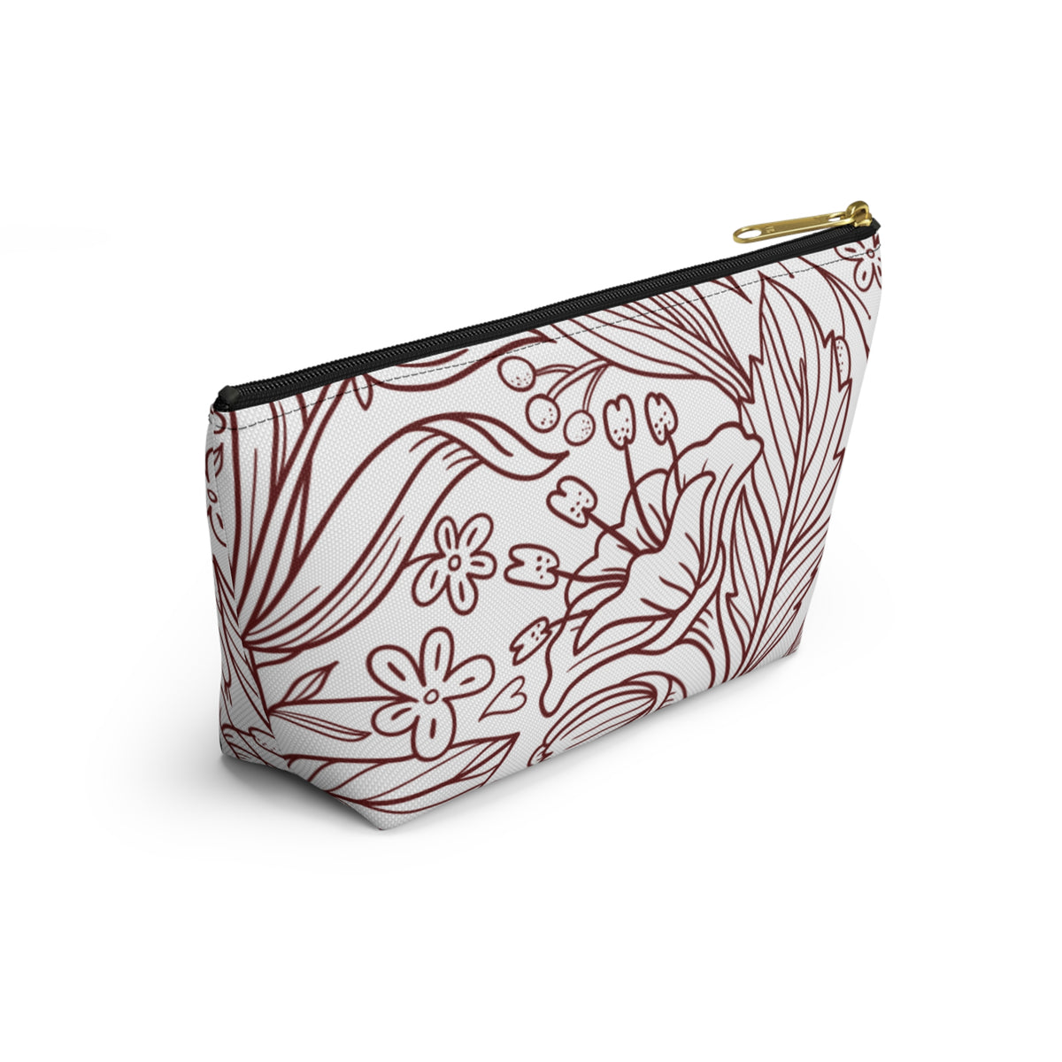 Floral Accessory Pouch w T-bottom