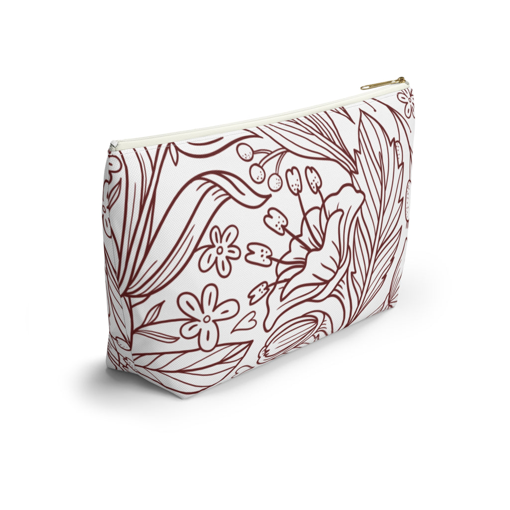 Floral Accessory Pouch w T-bottom