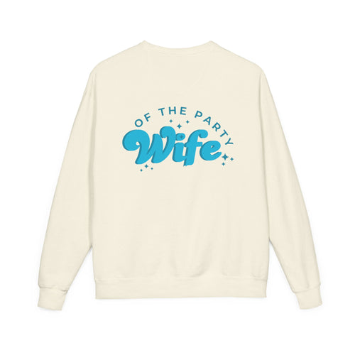 Blue Tonal Wife of the Party Crewneck Sweatshirt