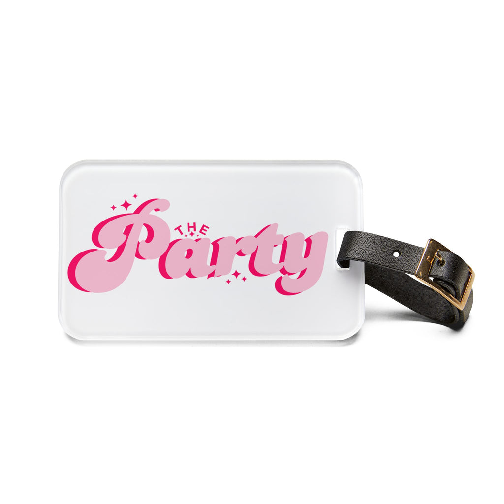 Luggage Tag — Pink Bridal Party “The Party” Travel ID Tag