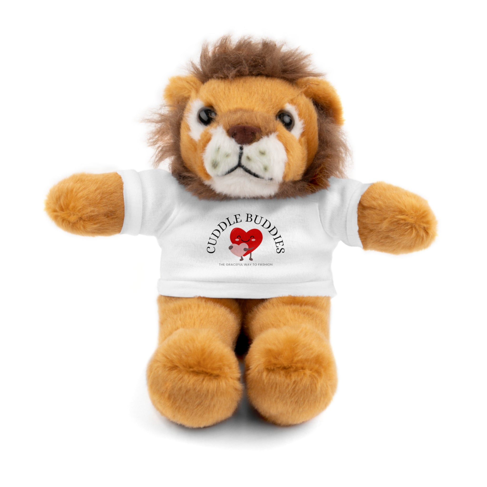 Travel Cuddle Buddies Plush Bear with "Cuddle Buddies" Tee — Soft Gift for Kids & Valentines