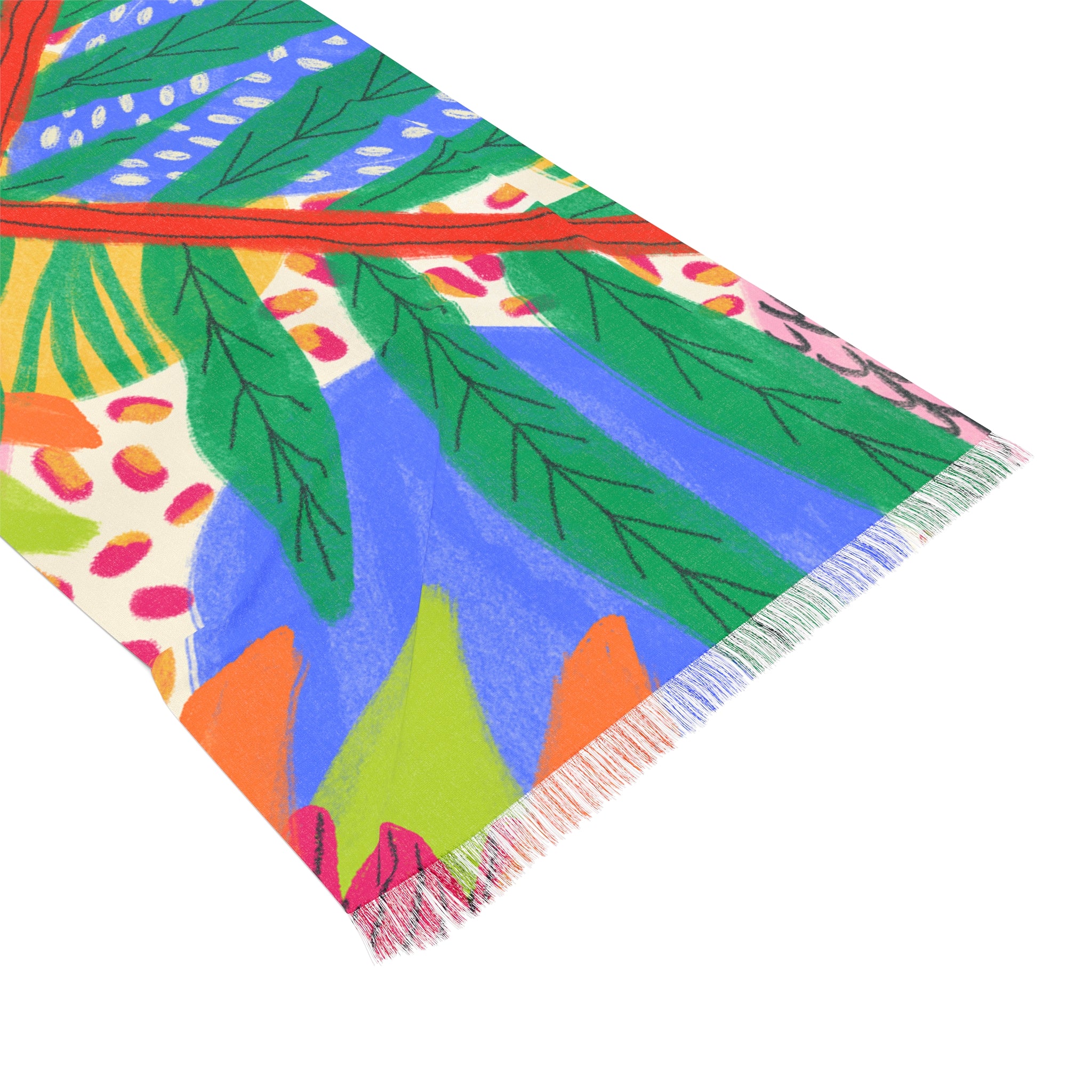 Explore in Style Colorful Floral Travel Light Scarf — Bright Print Fashion Scarf