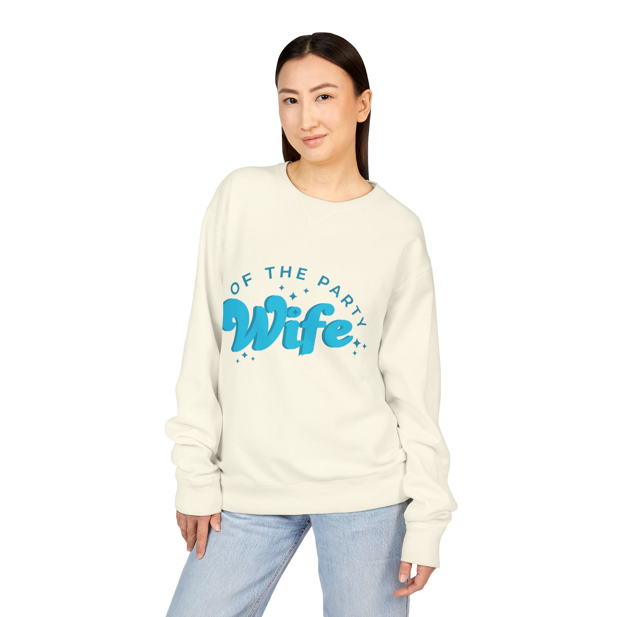 Blue Tonal Wife of the Party Crewneck Sweatshirt