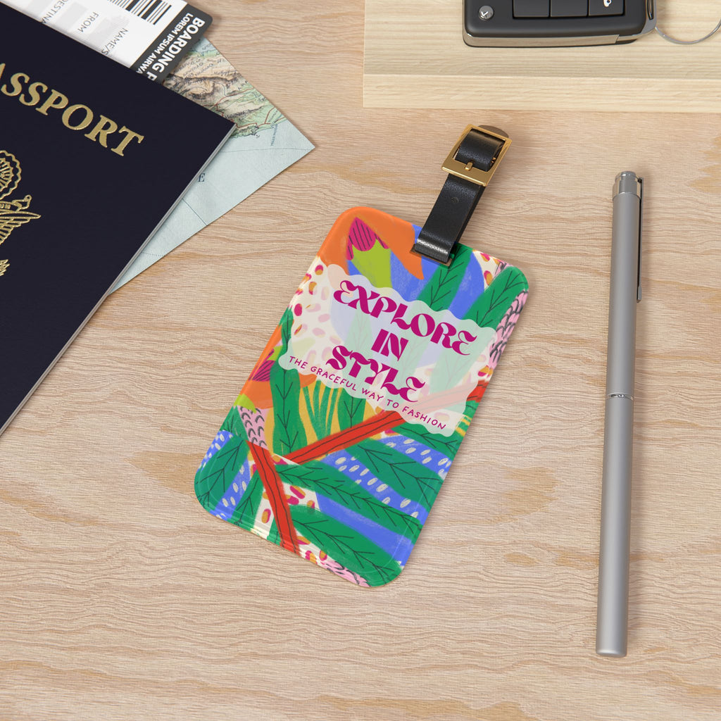 Explore in Style Luggage Tag — Tropical Travel ID Tag