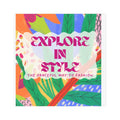 Explore In Style Car Magnet — Colorful Botanical Travel Quote