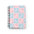 Floral Paisley Spiral Journal – Pink & Blue Patchwork Notebook