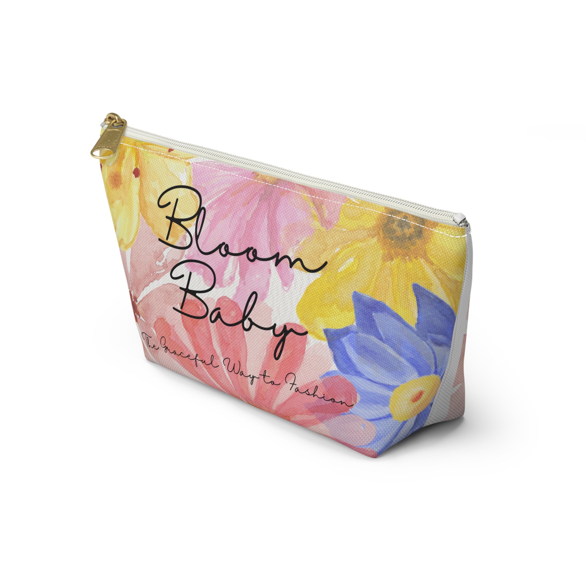 Bloom Baby Floral Accessory Pouch — T‑Bottom Makeup Bag