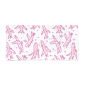 Airplane Pattern Beach Towel — Pink Travel Plane Design