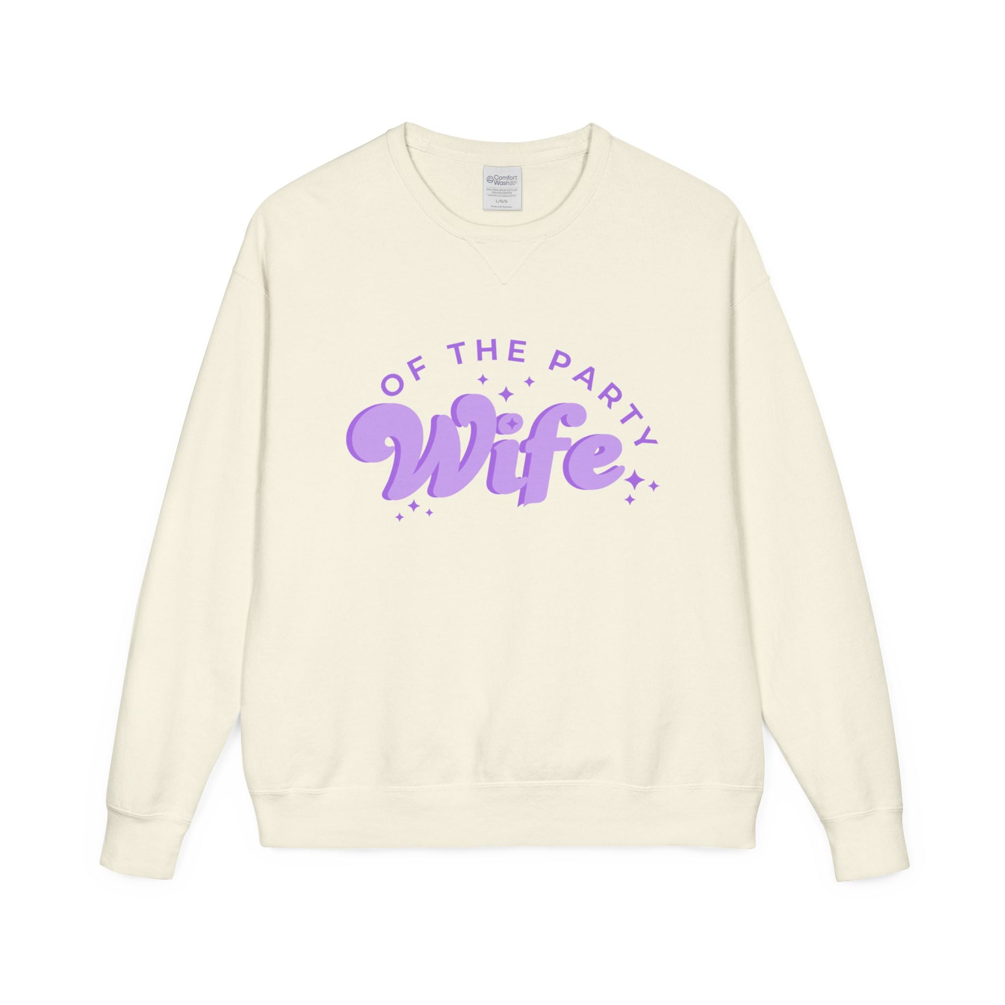 Purple Tonal Wife of the Party Crewneck Sweatshirt