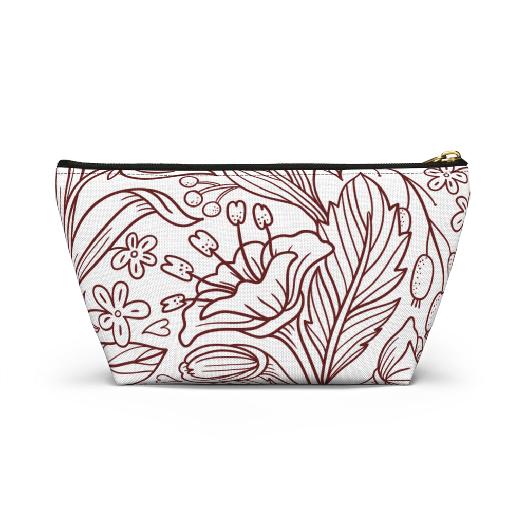 Floral Accessory Pouch w T-bottom