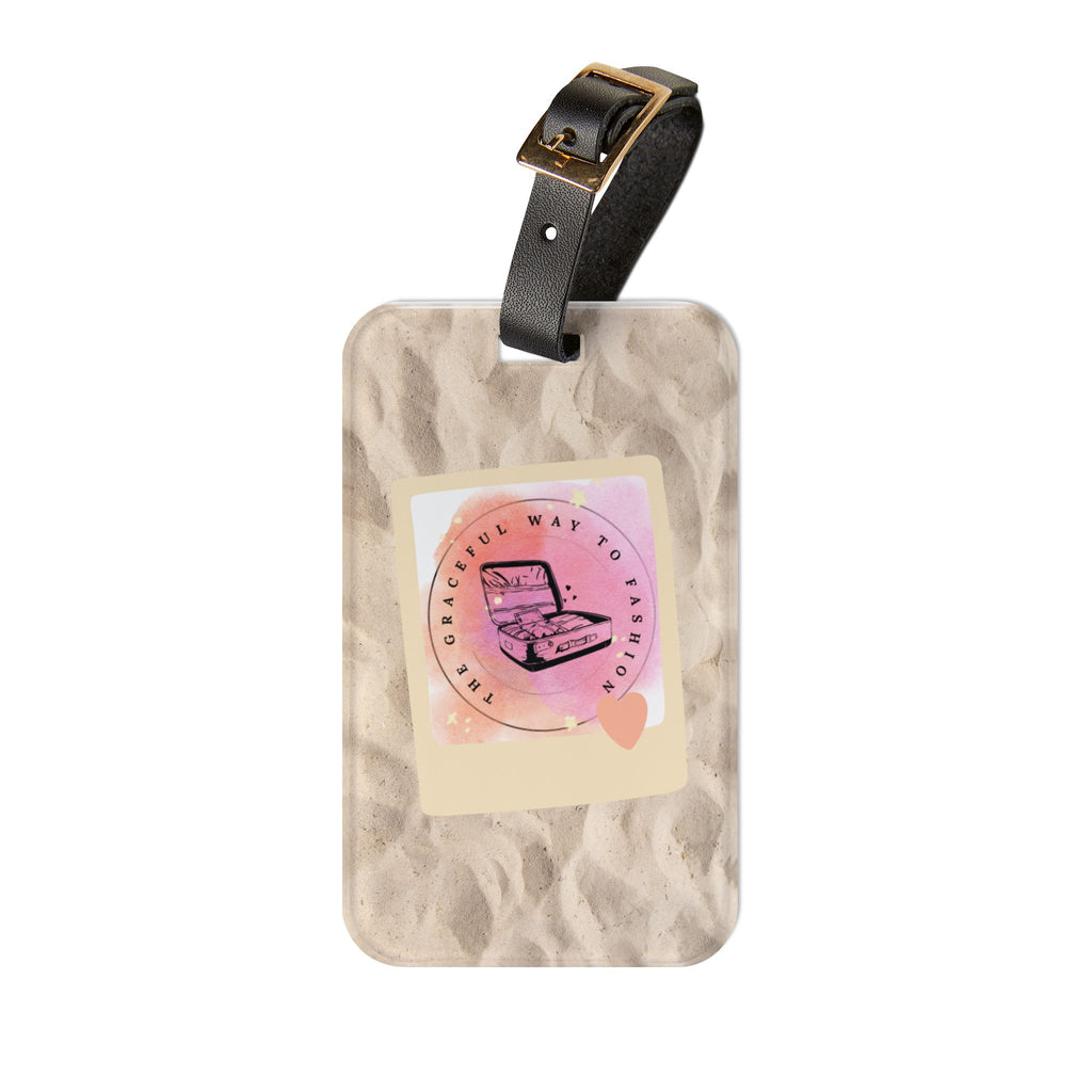 Sandy Logo - Travel Luggage Tag, Personalized Travel Accessory, Cute Luggage Identifier, Vacation Gift, Chic Baggage Tag
