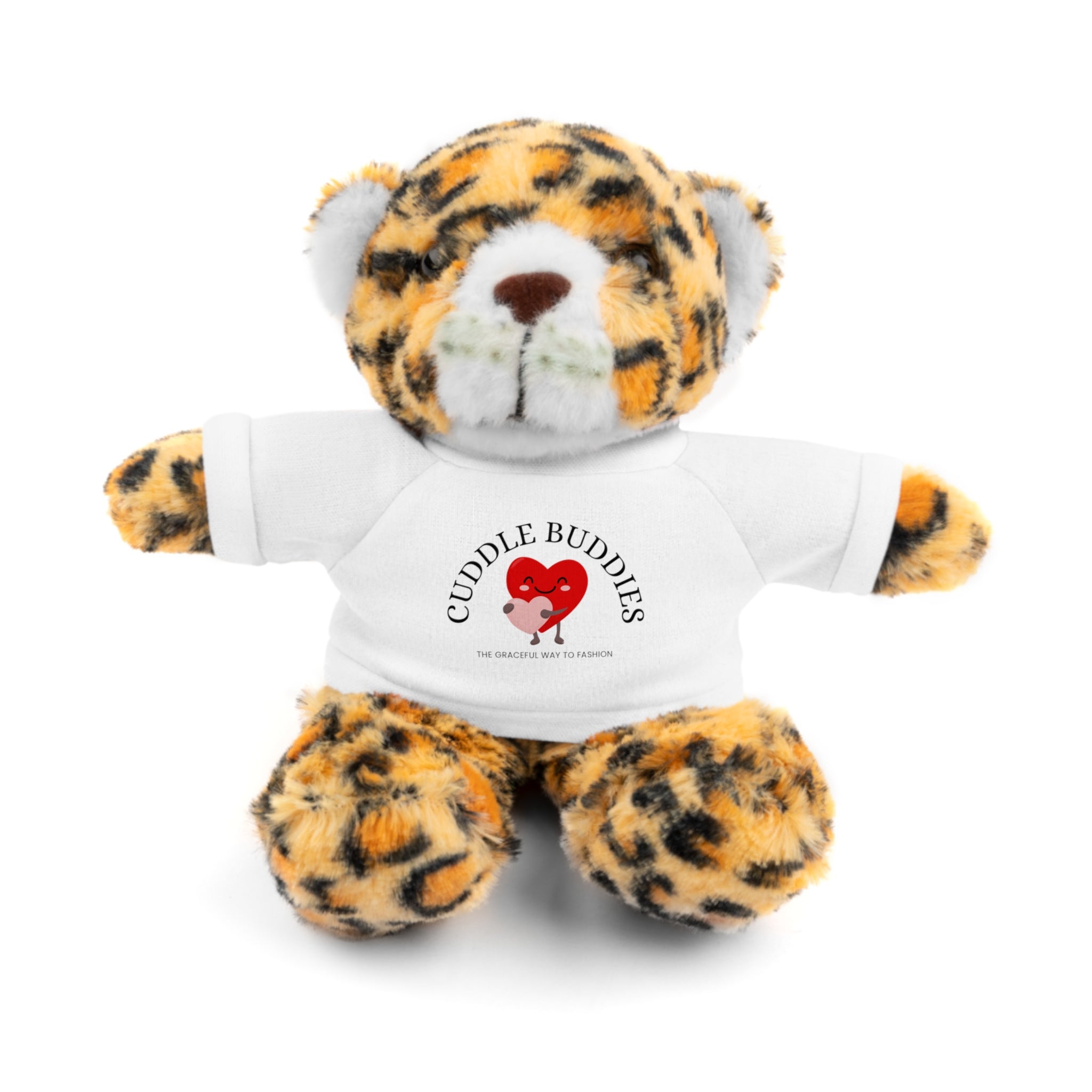 Travel Cuddle Buddies Plush Bear with "Cuddle Buddies" Tee — Soft Gift for Kids & Valentines