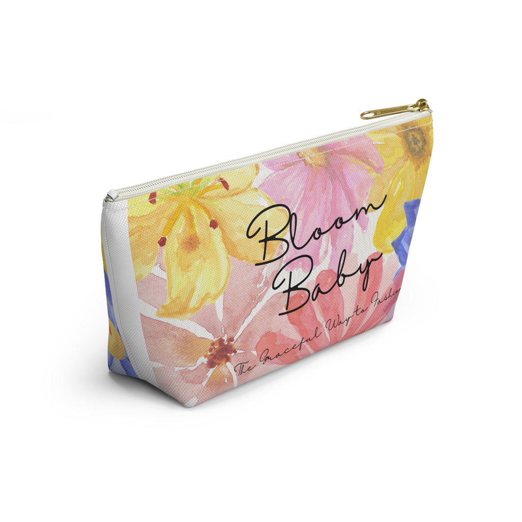 Bloom Baby Floral Accessory Pouch — T‑Bottom Makeup Bag