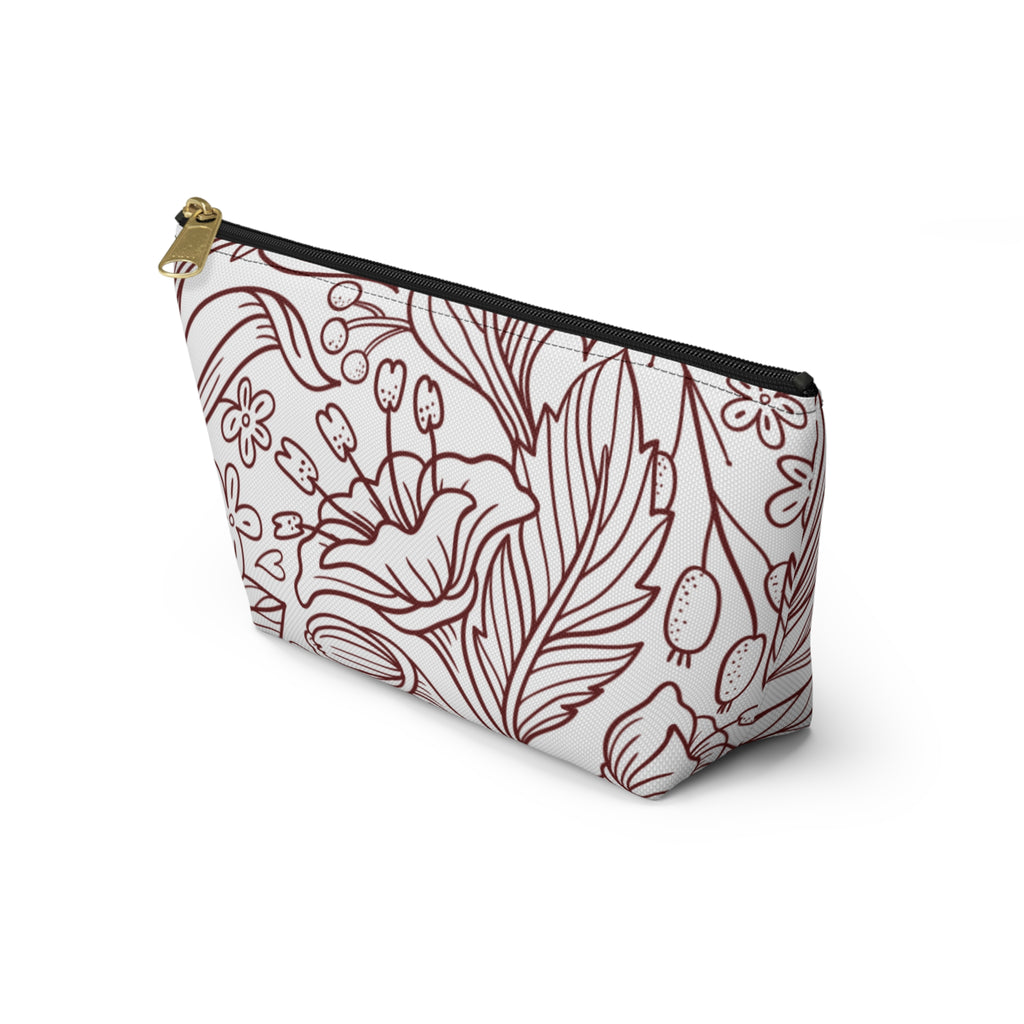 Floral Accessory Pouch w T-bottom
