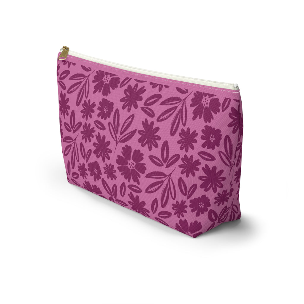 Pink Tonal Accessory Pouch w T-bottom