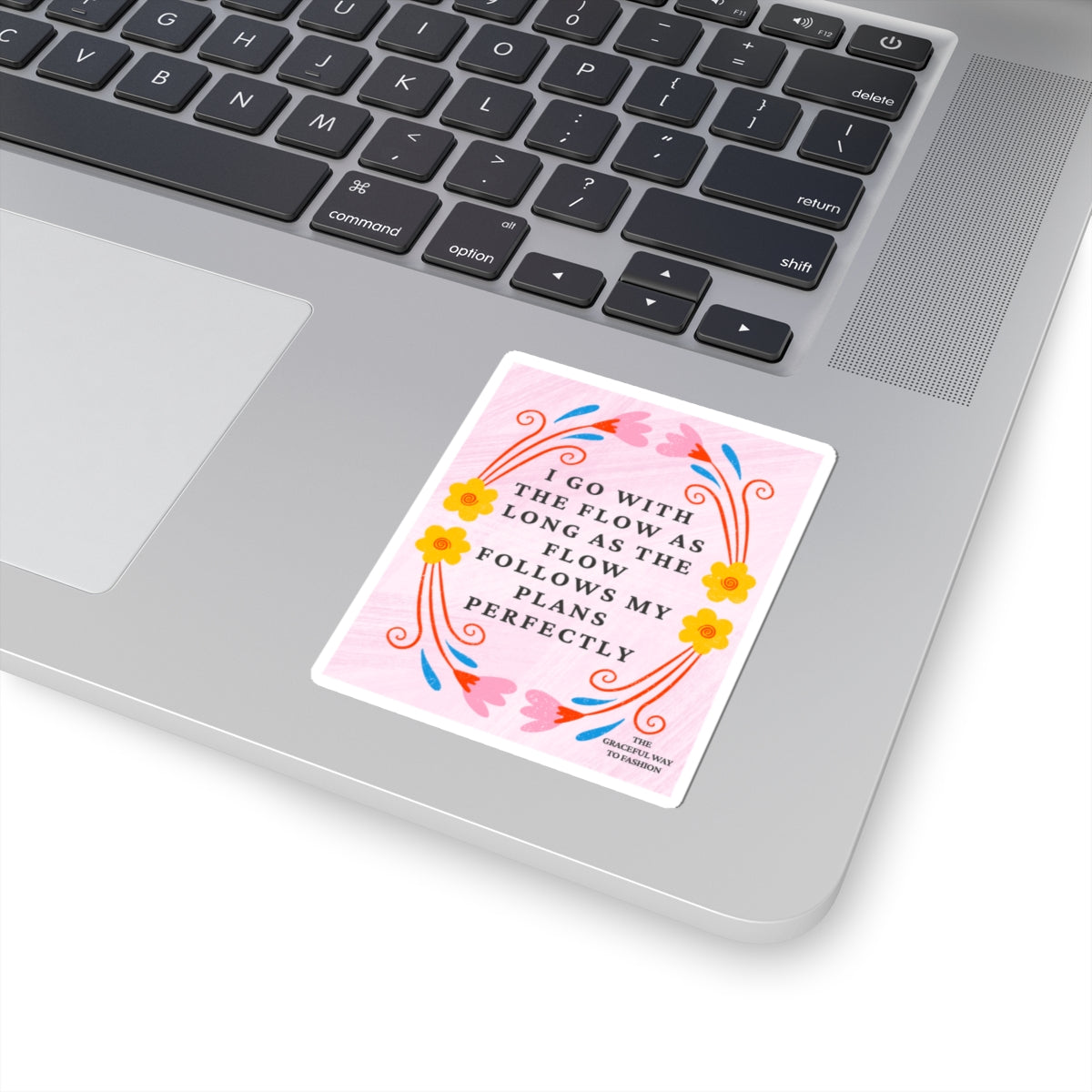 Inspirational Kiss-Cut Stickers, Motivational Quote Stickers, Flower Design Decor, Laptop Stickers, Gifts for Friends, Positivity Stickers