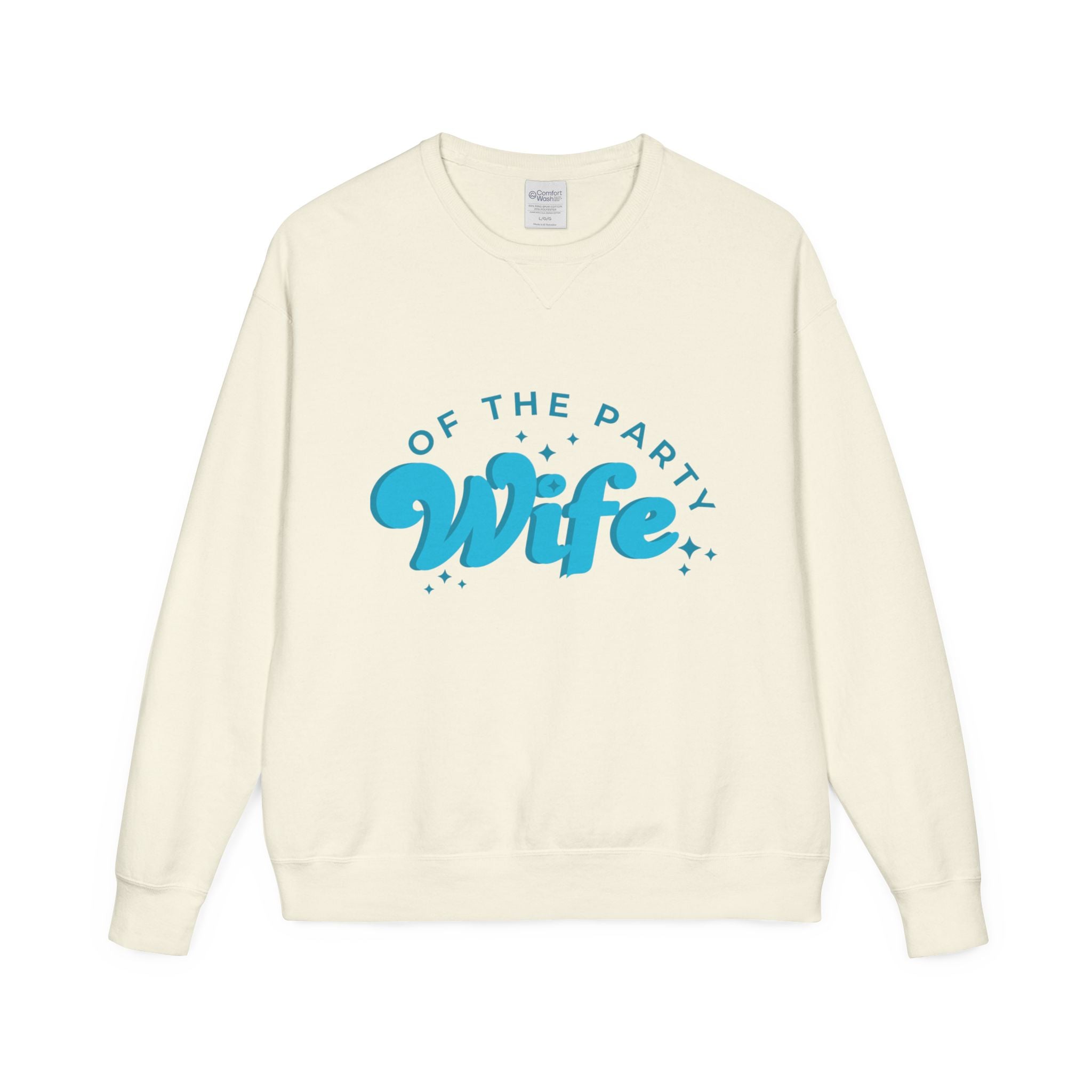 Blue Tonal Wife of the Party Crewneck Sweatshirt