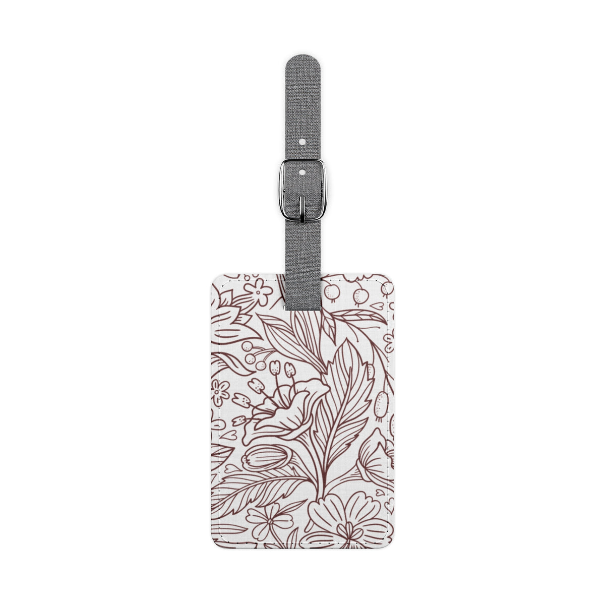 Dark Red Botanical Print Luggage