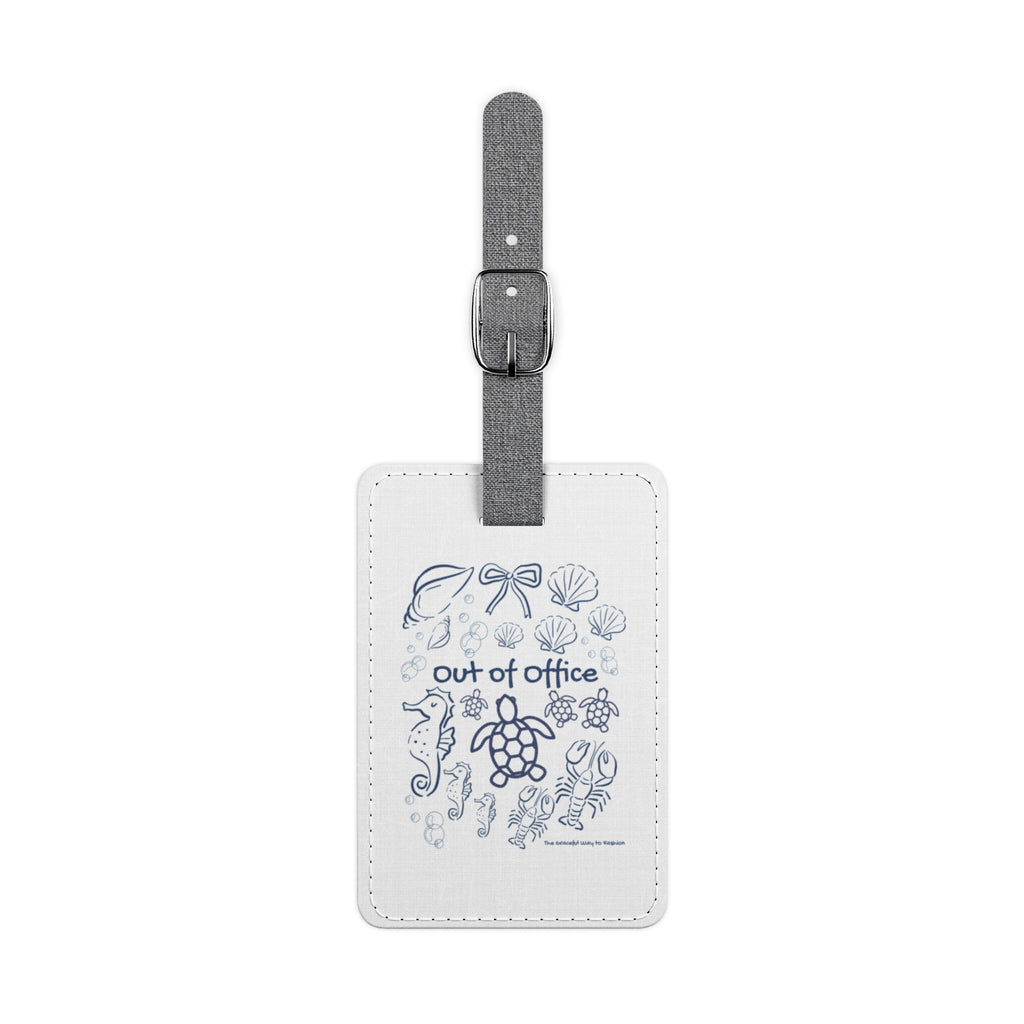 Out of Office Luggage Tag, Travel Accessory for Vacation Lovers, Holiday Travel Gift, Personalized Luggage Identifier