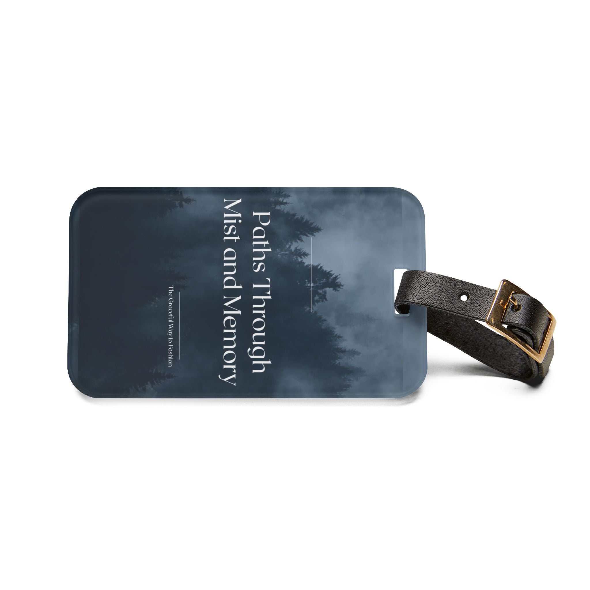 Paths Through Mist and Memory Luggage Tag — Forest Travel ID Tag