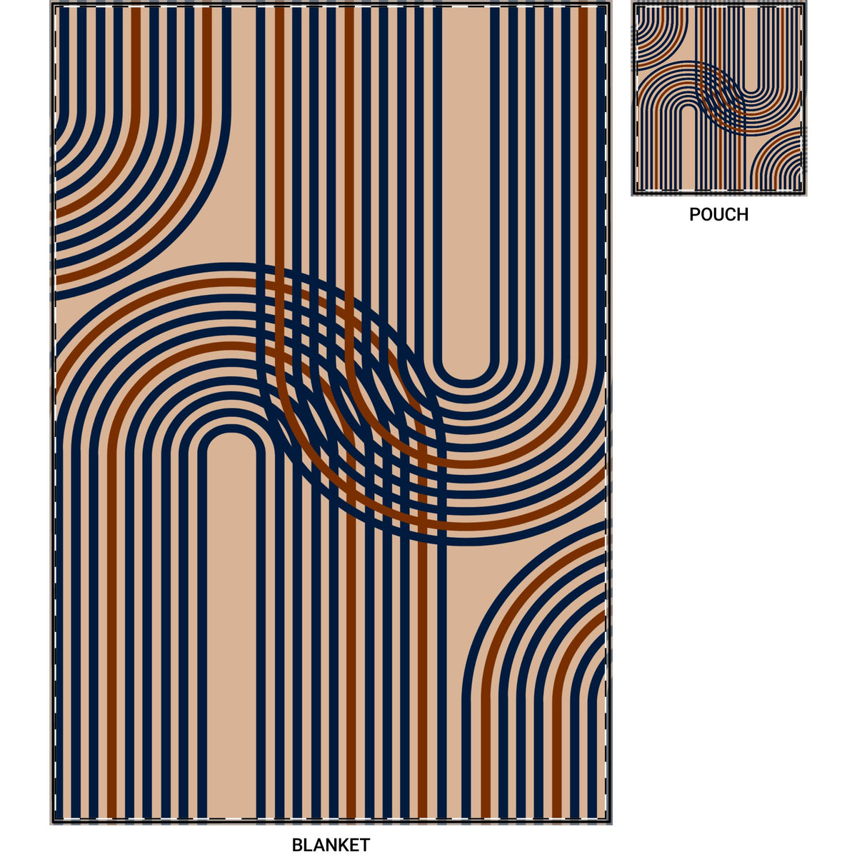 Arches Travel Blanket with Pouch
