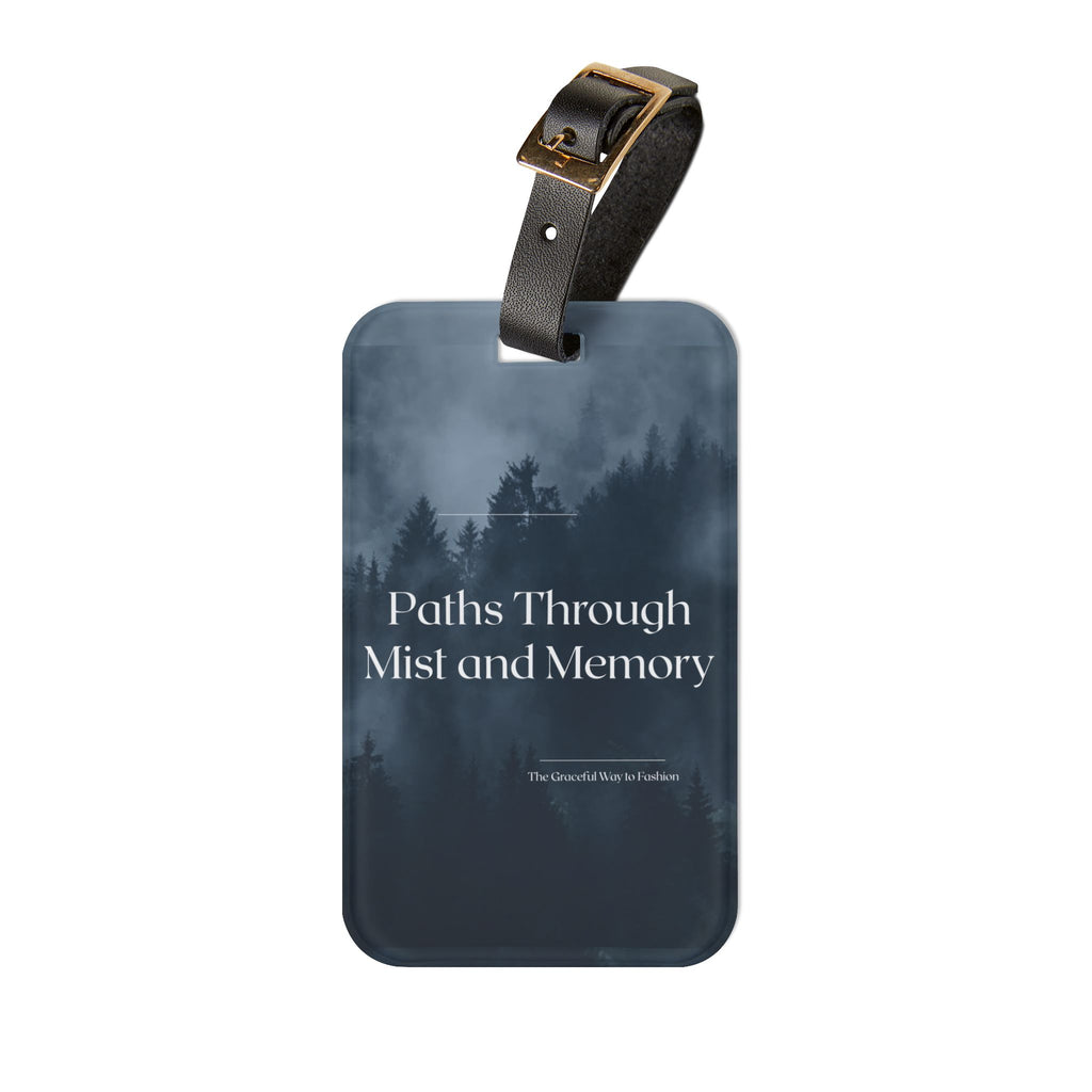 Paths Through Mist and Memory Luggage Tag — Forest Travel ID Tag