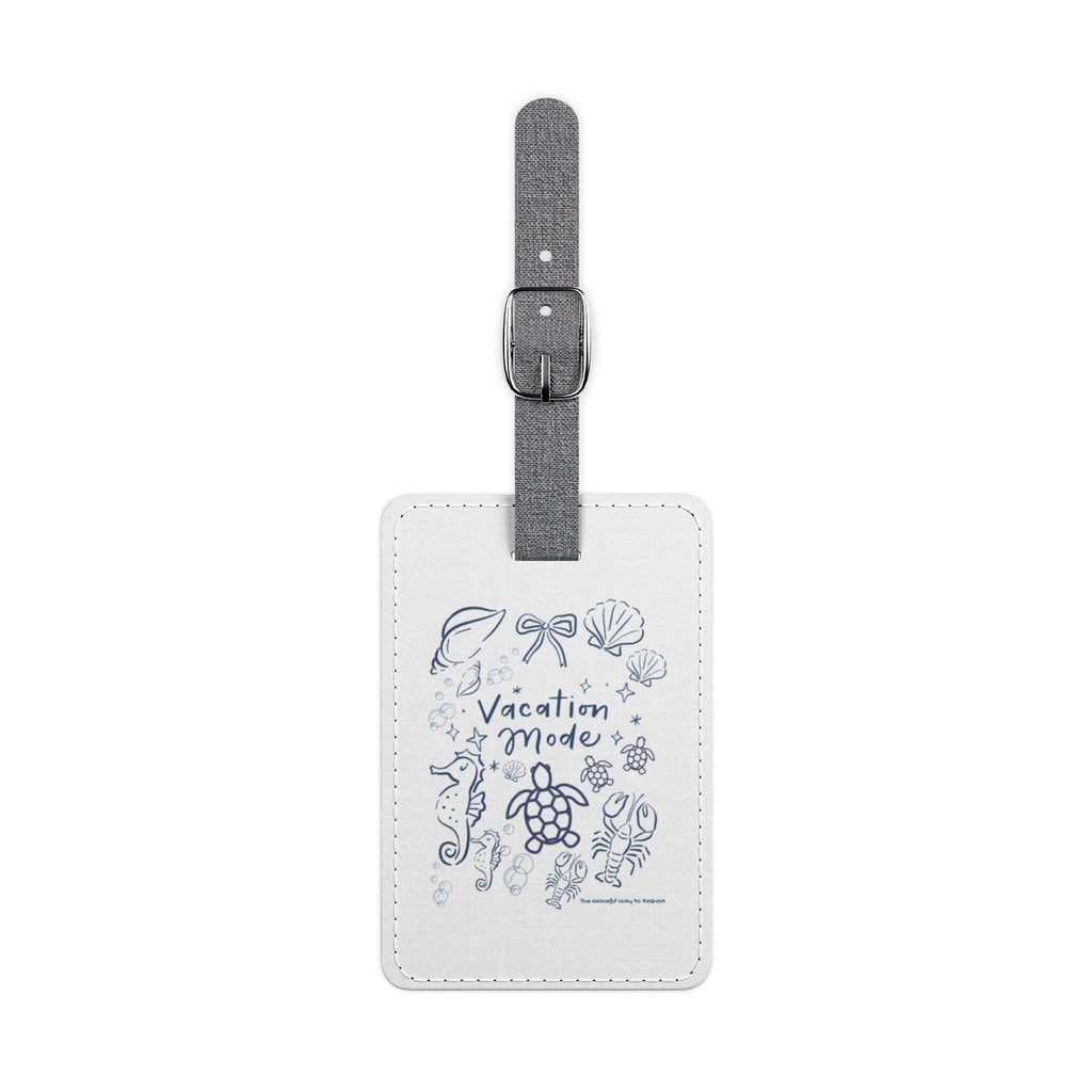 Vacation Mode Luggage Tag | Travel Accessory | Ocean Design | Summer Getaway | Personalized Tag | Unique Gift for Travelers