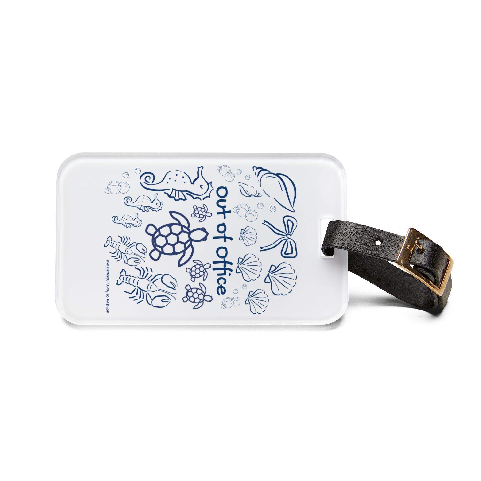 Out of Office - Themed Luggage Tag, Vacation Accessory for Travelers, Out of Office Travel Tag, Nautical Luggage Identifier, Summer Getaway Gift