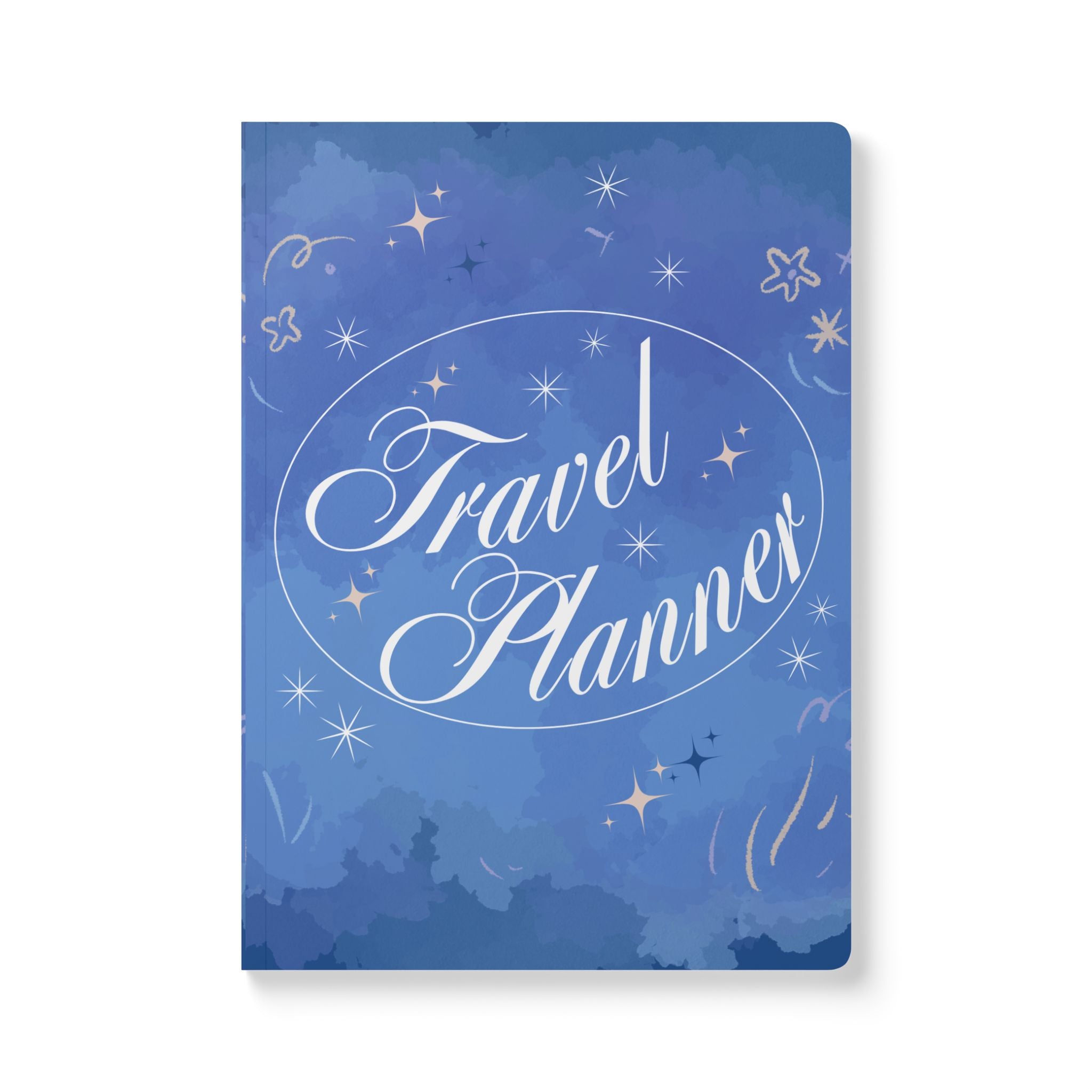 Travel Planner Soft-cover Trip Journal — Blue Starry Sky Travel Notebook