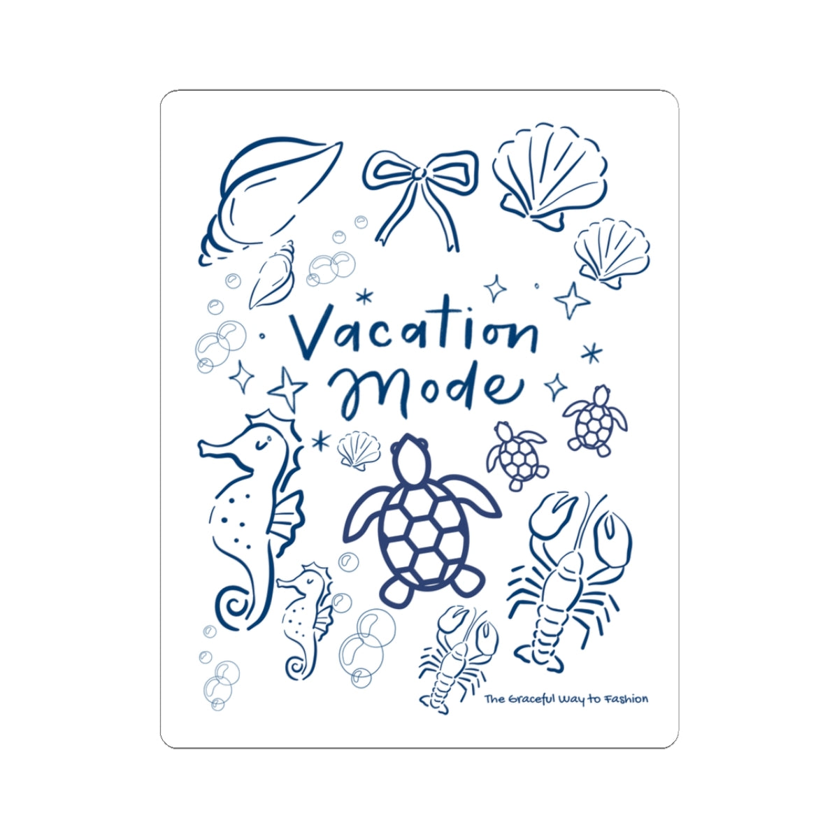 Vacation Mode Kiss-Cut Stickers | Beach Life Decor, Planner Accessories, Travel Journal, Laptop Stickers, Summer Fun