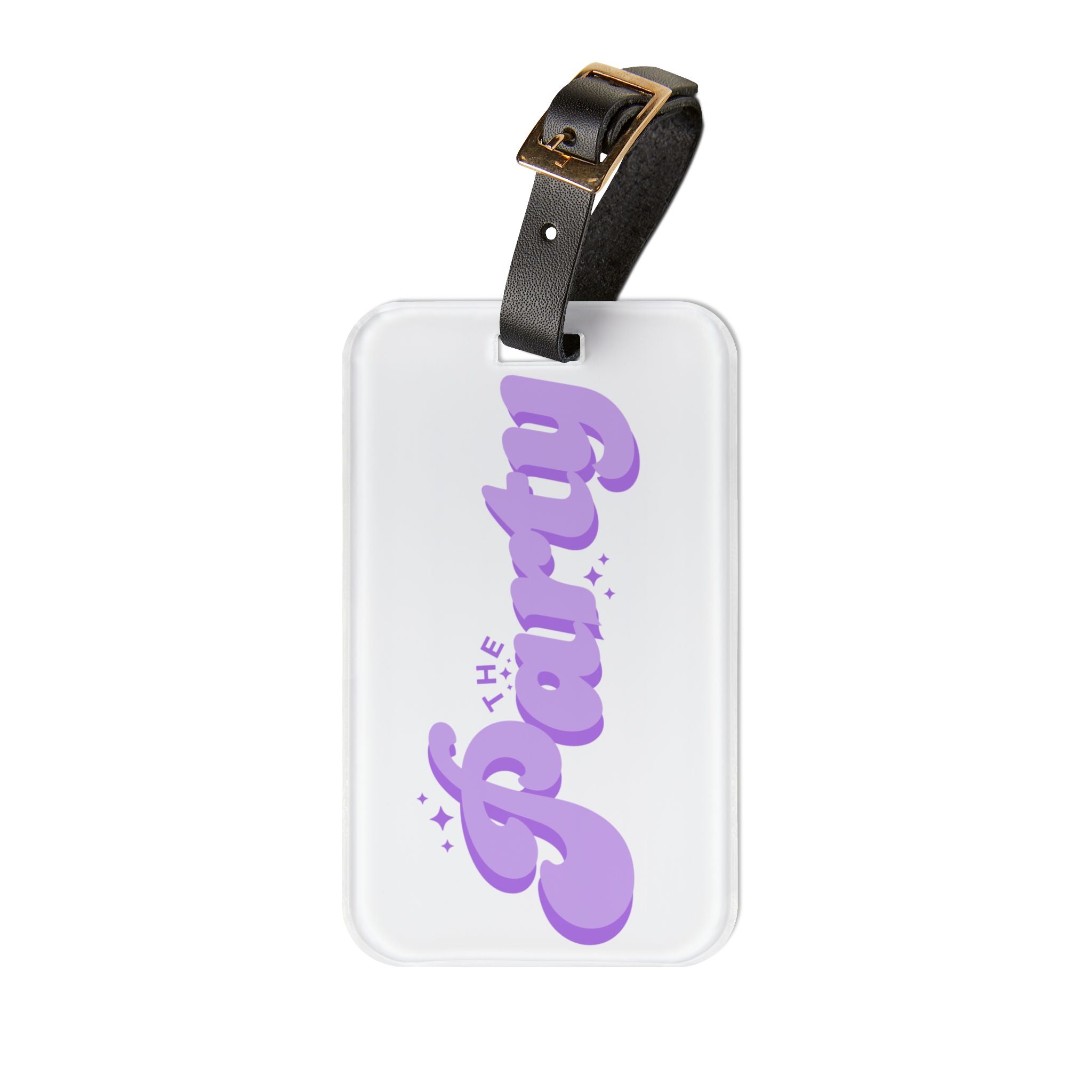 Luggage Tag — Purple Bridal Party “The Party” Travel ID Tag