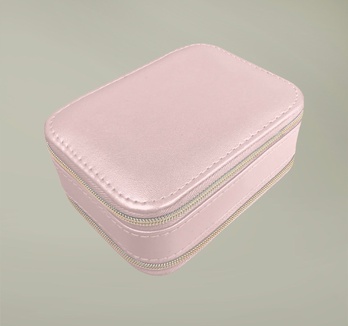 Red Carpet Print Double Zipper Jewelry Box