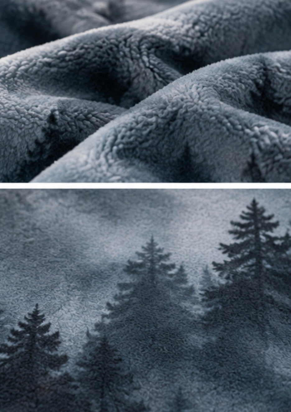 Paths Through Mist and Memory Picnic Blanket — Foggy Forest Outdoor Throw